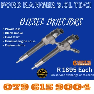 Ford Ranger 3.0L TDCI Diesel Injectors for sale on service exchange or to recon