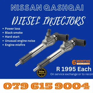 Nissan Qashqai Diesel Injectors for sale on service exchange or to recon