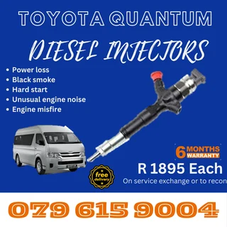 Toyota Quantum Diesel Injectors for sale on service exchange or to recon