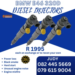 BMW E46 320D Diesel Injectors for sale on service exchange or to recon