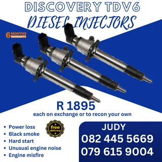 Discovery TDV6 Diesel Injectors for sale on service exchange or to recon