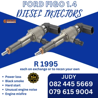 Ford Figo 1.4 Diesel Injectors for sale on service exchange or to recon