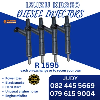 Isuzu KB250 Diesel Injectors for sale on service exchange or to recon