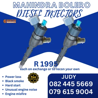 Mahindra Bolero Diesel Injectors for sale on service exchange or to recon