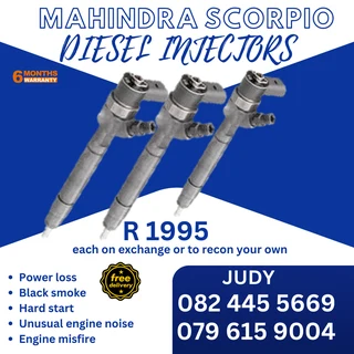 MAhindra Scorpio Diesel Injectors for sale on service exchange or to recon