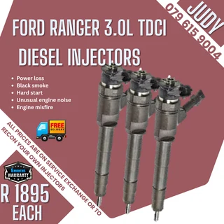 Ford Ranger 3.0L TDCI Diesel Injectors for sale on service exchange or to recon