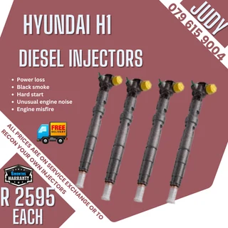 Hyundai H1 Diesel Injectors for sale on service exchange or to recon