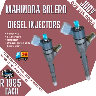 Mahindra Bolero Diesel Injectors for sale on service exchange or to recon