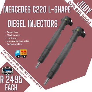 Mercedes C220 L-Shape Diesel Injectors for sale on service exchange or to recon