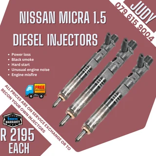 Nissan Micra 1.5 Diesel Injectors for sale on service exchange or to recon