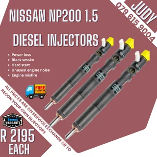 Nissan NP200 1.5 Diesel Injectors for sale on service exchange or to recon