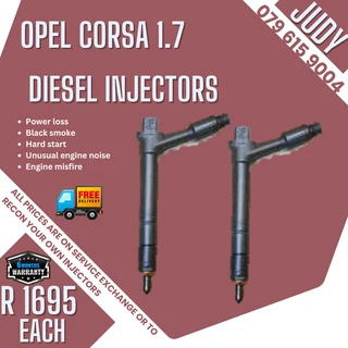 Opel Corsa 1.7 Diesel Injectors for sale on service exchange or to recon