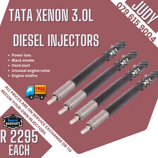 Tata Xenon 3.0L Diesel Injectors for sale on service exchange or to recon