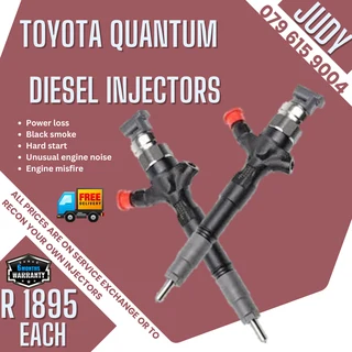 Toyota Quantum Diesel Injectors for sale on service exchange or to recon