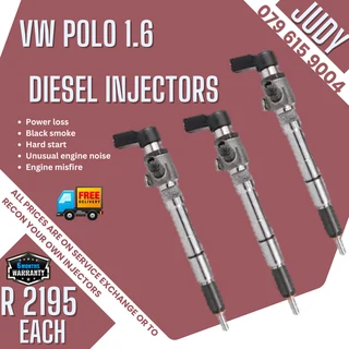 VW Polo 1.6 Diesel Injectors for sale on service exchange or to recon