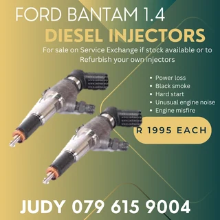 Ford Bantam 1.4 Diesel Injectors for sale on service exchange or to recon