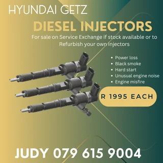 Hyundai Getz Diesel Injectors for on service exchange or to recon