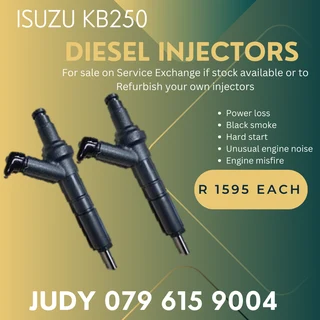 Isuzu KB250 Diesel Injectors for sale on service exchange or to recon