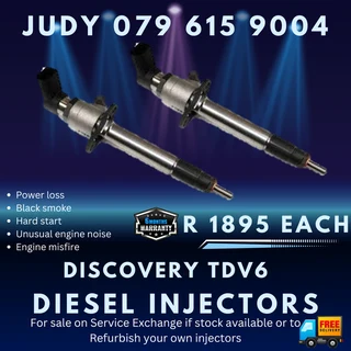 Discovery TDV6 Diesel Injectors for sale on service exchange or to recon