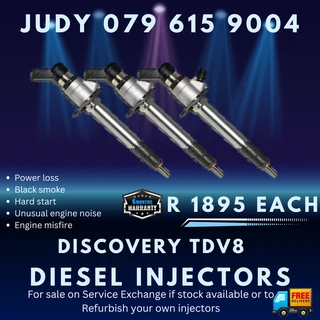Discovery TDV8 Diesel Injectors for sale on service exchange or to recon