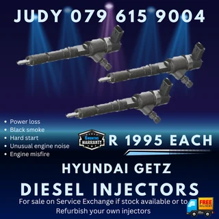 Hyundai Getz Diesel Injectors for sale on service exchange or to recon