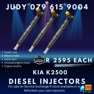 Kia K2500 Diesel Injectors for sale on service exchange or to recon