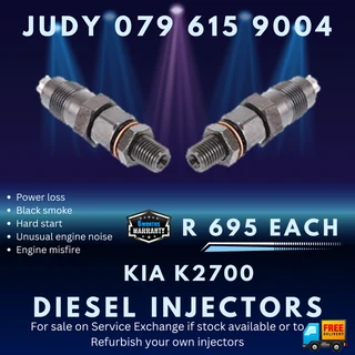 Kia K2700 Diesel Injectors for sale on service exchange or to recon