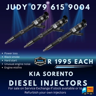 Kia Sorento Diesel Injectors for sale on service exchange or to recon