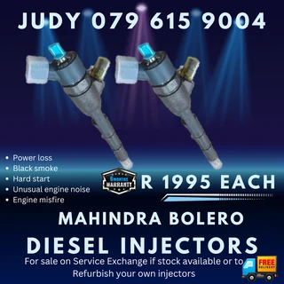 Mahindra Bolero Diesel Injectors for sale on service exchange or to recon