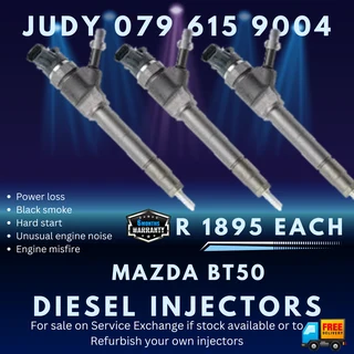 Mazda BT50 Diesel Injectors for sale on service exchange or to recon