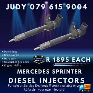 Mercedes Sprinter Diesel Injectors for sale on service exchange or to recon