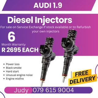 Audi 1.9 Diesel Injectors for sale on service exchange or to recon