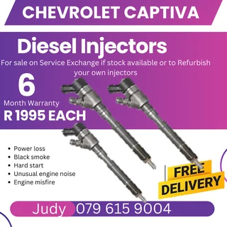 Chevrolet Captiva Diesel Injectors for sale on service exchange or to recon