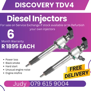 Discovery TDV4 Diesel Injectors for sale on service exchange or to recon