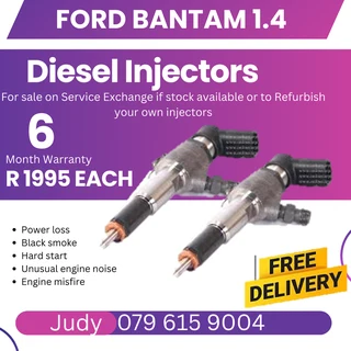 Ford Bantam 1.4 Diesel Injectors for sale on service exchange or to recon