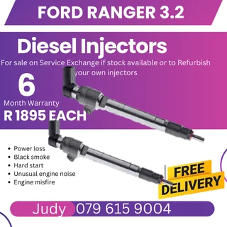 Ford Ranger 3.2 Diesel Injectors for sale on service exchange or to recon