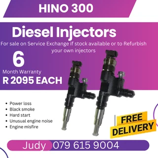 Hino 300 Diesel Injectors for sale on service exchange or to recon