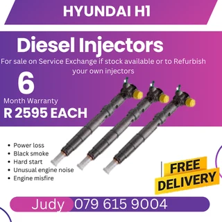 Hyundai H1 Diesel Injectors for sale on service exchange or to recon