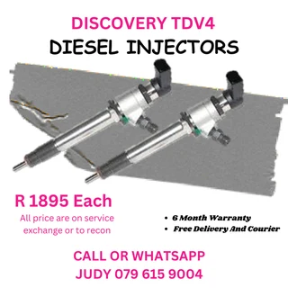 Discovery TDV4 Diesel Injectors for sale on service exchange or to recon