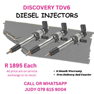 Discovery TDV6 Diesel Injectors for sale on service exchange or to recon