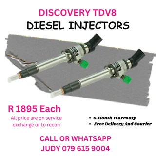 Discovery TDV8 Diesel Injectors for sale on service exchange or to recon