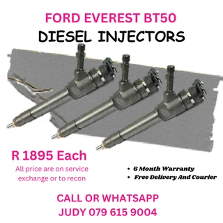 Ford Everest BT50 Diesel Injectors for sale on service exchange or to recon