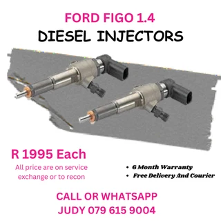 Ford Figo 1.4 Diesel Injectors for sale on service exchange or to recon