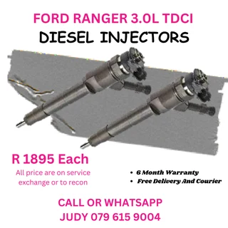 Ford Ranger 3.0L TDCI Diesel Injectors for sale on service exchange or to recon