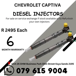 Chevrolet Captiva Diesel Injectors for sale on service exchange or to recon