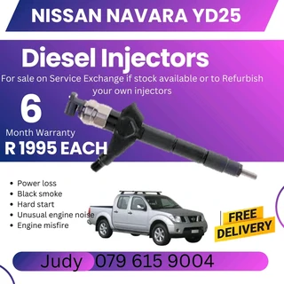 Nissan Navara YD25 Diesel Injector for sale on service exchange or to recon