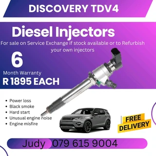 Discovery TDV4 Diesel Injector for sale on service exchange or to recon
