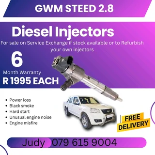 GWM Steed 2.8 Diesel Injector for sale on service exchange or to recon