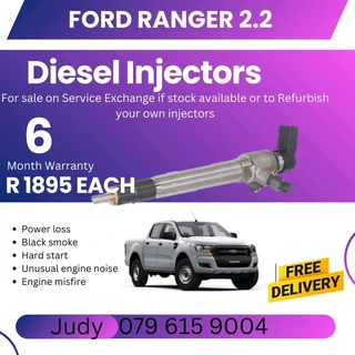 Ford Ranger 2.2 Diesel Injector for sale on service exchange or to recon