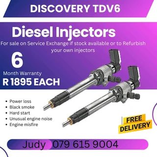 Discovery Tdv6 Diesel Injector for sale on service exchange or to recon